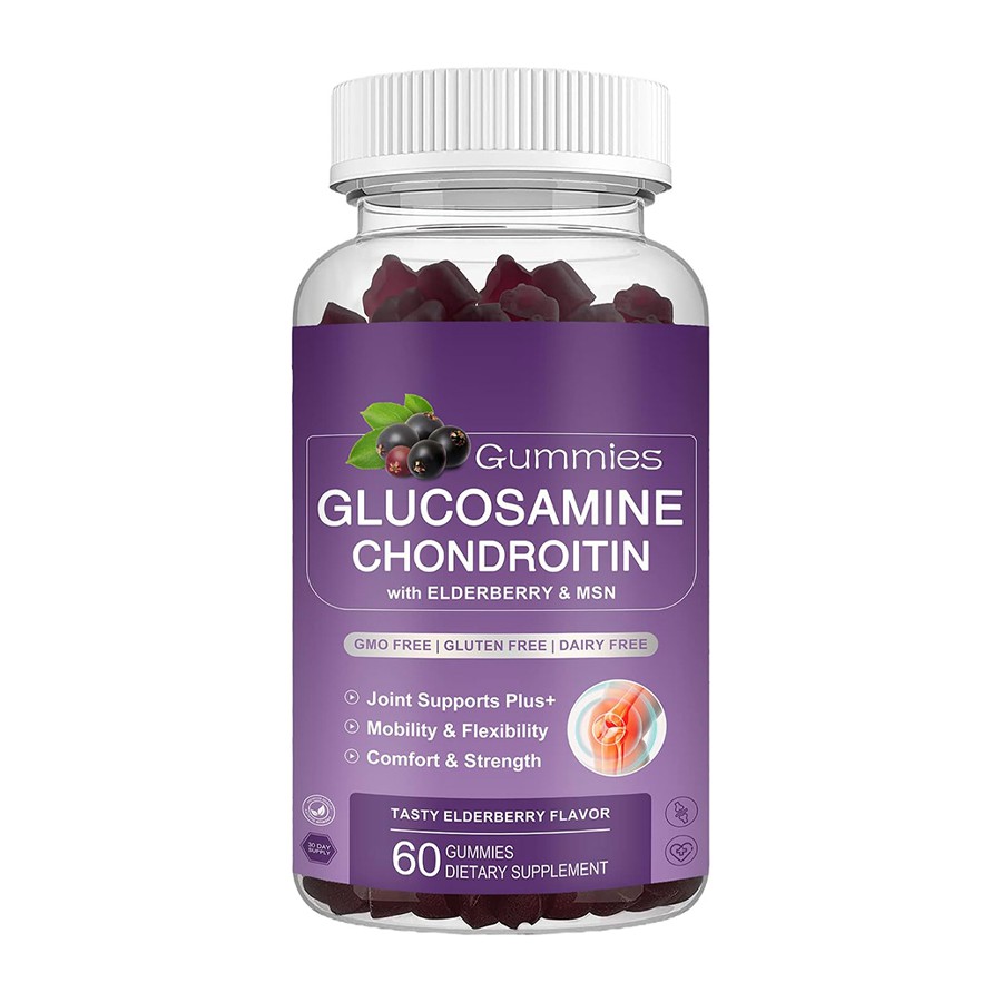 Glucosamine chondroitin gummies với elderberry msm hỗ trợ chung cho lối sống tích cực