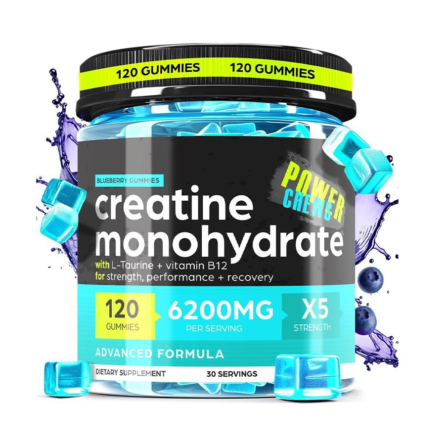 Power Chewer creatine monohydrate gummies hương vị việt quất