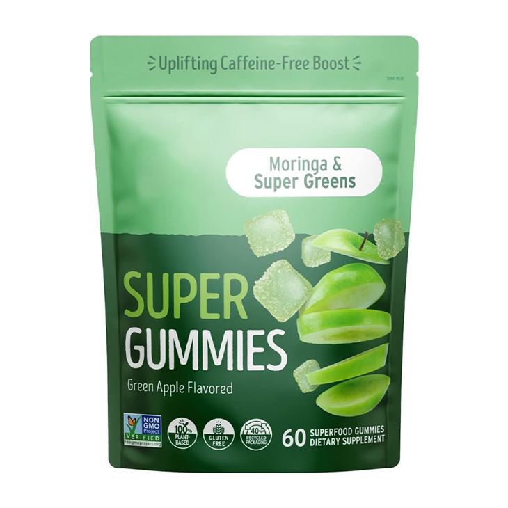 Supergummies Gummies dựa trên thực vật đóng gói cho sức sống hàng ngày